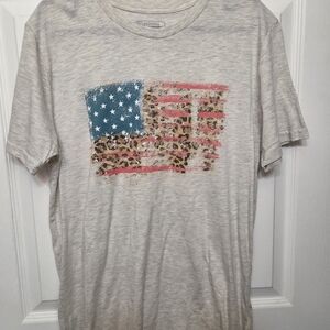 American Flag Leopard Spots Graphic T-Shirt